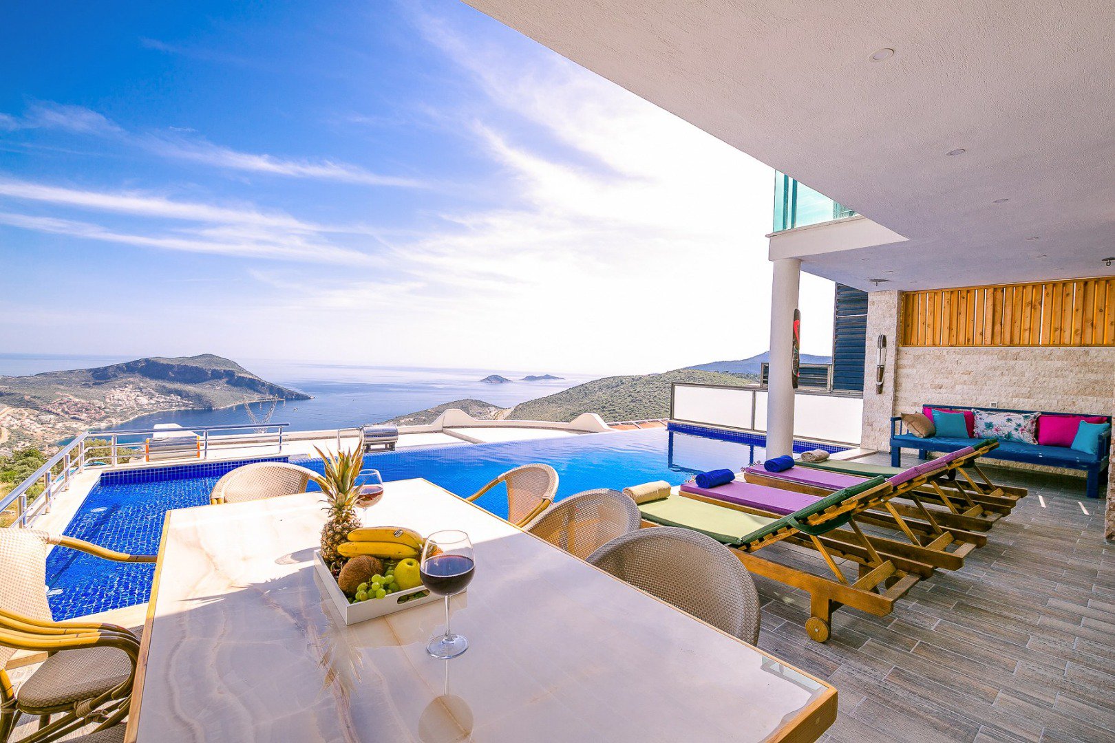 Villa Premium Deniz Manzaralı Havuzu Korunaklı Jakuzili Kiralık Yazlık Villa