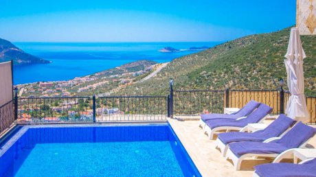 Villa Zirve Duo Deniz Manzaralı Kalabalık Aileler İçin Kiralık Villa